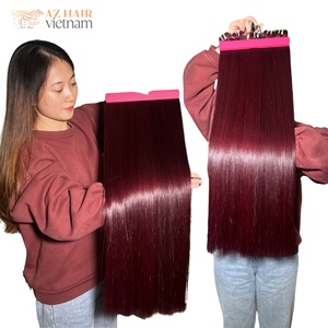 Extensiones de cabello Remy vietnamita doble dibujado fino Invisible para Genius trama hueso recto cabello humano de alto grado - Product Image 3