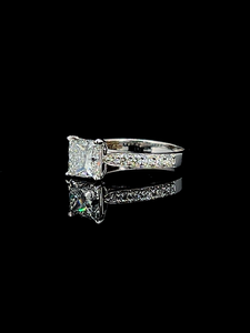 2Ct Princess Cut Lab Grown Diamond Engagement <b>Ring</b> in <b>925</b> Sterling <b>Silver</b> IGI Certified EF color CVD Diamond Halo <b>Ring</b> for Her - Product Image 2