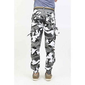 Pantalon cargo camouflage homme léger, respirant, multi-poches, taille élastique, fermeture éclair, pantalon homme délavé - Product Image 3