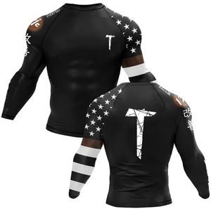 เสื้อรัดกล้ามเนื้อแขนยาวสำหรับฝึกซ้อม MMA ยูนิเซ็กซ์ ระบายอากาศ แห้งเร็ว สำหรับกีฬาต่อสู้ โดย TANAZAINRA - Product Image 1