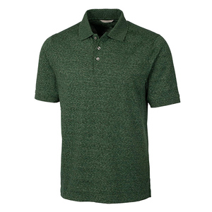 Camiseta de Manga Corta para Hombre, Verde, Tejida, 100% Algodón, Transpirable, Color Sólido, Estilo Casual, Corte Regular, Diseño con Botones, Logotipo Frontal - Product Image 1