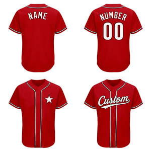 Custom Plain <b>Baseball</b> Shirts Manufacture Button Throwback Embroidered Jersey <b>Baseball</b> Team Name Logo Number Printing Sports - Product Image 4