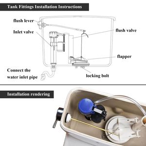Kit de remplacement de valve de chasse d'eau pour réservoir de toilettes de 3 pouces, compatible avec les toilettes monobloc TOTO et American Standard - Product Image 5
