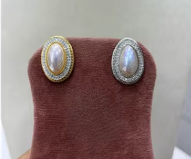 Pendientes elegantes de belleza brillante para mujer con tachuelas ovaladas brillantes para fiesta y boda accesorios de moda piedra de circón regalos perfectos - Product Image 2