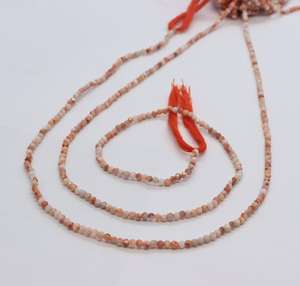 ลูกปัดโอปอลสีชมพูธรรมชาติทรงเหลี่ยมขนาด 13 นิ้ว ลูกปัดโอปอลสีชมพูขนาด 2 มม. ลูกปัดโอปอลทรงเหลี่ยมสีชมพูสำหรับทำเครื่องประดับ - Product Image 2