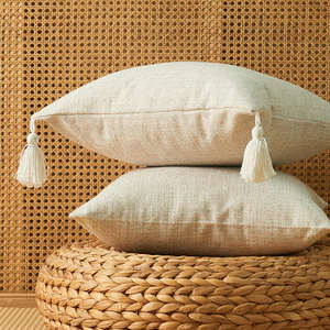 Housse de coussin douce personnalisée 100% coton, vente en gros, housses de coussin confortables - Product Image 5