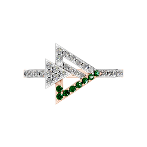 Anillo de diamante Esmeralda clásico de lujo para mujer 14K 18K blanco amarillo oro rosa IGI ajuste de punta certificado compromiso de 0,32 quilates - Product Image 3