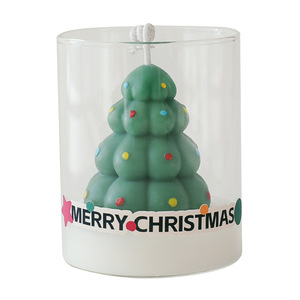 크리스마스 향초 산타 눈사람 트리 사과 모양 장식용 양초, 휴일 선물 및 홈데코 도매 - Product Image 6