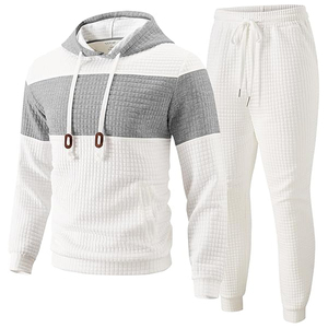 Conjunto Deportivo de Algodón para Hombre, Sudadera con Capucha, Pantalones Deportivos, Ropa Deportiva para Entrenamiento, Uso Diario - Product Image 1