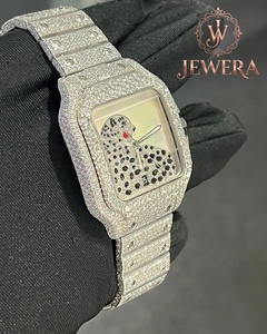 Indian Manufacture Refined Stainless Steel Silver Mossinate Diamond Watch Premium <b>Gift</b> <b>for</b> Special Occasions and Celebrations - Product Image 3