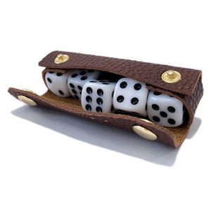 square shape leather <b>dice</b> pouch for four <b>dice</b> in very cheap prices for men and women - Product Image 1