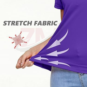 T-shirts unisexes en polyester et coton à col rond, logo personnalisé, t-shirt basique uni, t-shirt pour femme, respirant, mode personnalisée, OEM - Product Image 5