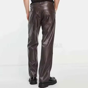 Stylish Casual Men <b>Leather</b> Pants Breathable Eco-Friendly Quick Dry Lightweight Durable Comfortable Fit for Outdoor Activities - Product Image 4