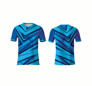 T-shirt à impression intégrale par sublimation, tissu polyester de qualité supérieure, absorbant la transpiration, séchage rapide, adapté à la remise en forme, à la course à pied - Product Image 1