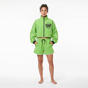 <b>Women</b>’s Fashion Half Zip <b>Windbreaker</b> and Shorts Two Piece Activewear Set - Product Image 5