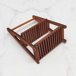Miniature Wooden Storage <b>Rack</b> Dollhouse Display Stand Handmade Rectangle Organizer for Mini Kitchen Home Decor for age 14+ - Product Image 4