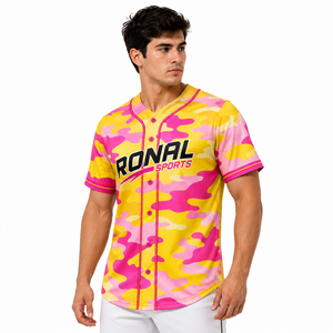 Camiseta de Béisbol para Hombre, Talla Grande, con Logotipo Personalizado, Uniformes Deportivos al por Mayor, Sublimación, Bordado, Nombre y Número del Equipo - Product Image 3
