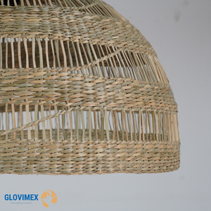 Vietrustic Top Sale Rustic Seagrass Pendant <b>Lampshade</b> Handmade Eco-Friendly Lightweight Natural <b>Wicker</b> Light Cover for Living - Product Image 4
