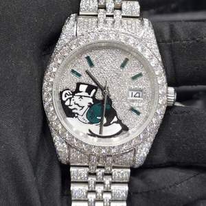 Montre Sport Mécanique de Luxe pour Homme avec Moissanite VVS Haut de Gamme, Gemmes de Couleur D, Design Rond Élégant, Pierres Scintillantes Premium - Product Image 1