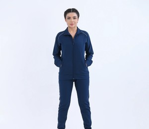 Blouson d'hiver décontracté réversible coupe ajustée en coton épais 100 % coupe-vent grande taille HydroFit bleu - Product Image 2