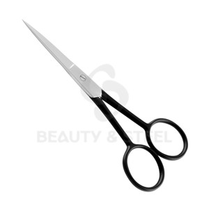Ciseaux à cuticules professionnels de sécurité avec pointes arrondies et finition bicolore or-noir pour les soins de manucure sensibles - Product Image 4