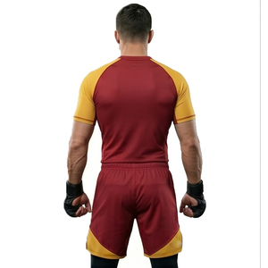 Ensemble Rash Guard MMA de Compression Premium à Manches Courtes, Ensemble Rash Guard MMA OEM, Uniforme de Compression pour Hommes - Product Image 2