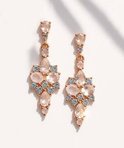 ต่างหูหรูหราพีชมอร์แกไนต์ ชุบทอง 18K เงินสเตอร์ลิง ออกแบบมาเพื่อความสง่างามแบบราชวงศ์ สีบลัชอ่อนหวาน สำหรับงานแต่งงาน งานครบรอบ และงานปาร์ตี้ - Product Image 1