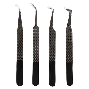 Precision Stainless Steel <b>Eyelash</b> Tweezers Smooth Tip Black <b>Beauty</b> <b>Tool</b> for Lash Extension and Brow Shaping lash technician <b>tool</b> - Product Image 6