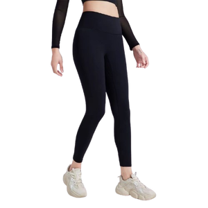 Leggings de Yoga para Mujer, Cintura Alta, Acanalados, Ecológicos, Transpirables, con Logotipo, Color Azul Claro, Pantalones Deportivos Elásticos - Product Image 1