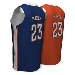 Camiseta sin mangas de baloncesto con logo personalizado para hombre, cuello en V, estampado sublimado 23, poliéster transpirable - Product Image 4