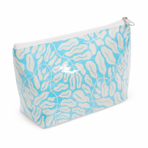 Pochette cosmétique en coton 140 GSM avec fermeture éclair à motif feuille PVC 26x14x8 cm, logo personnalisé, vente en gros, marque privée pour les voyages et les articles de toilette - Product Image 2