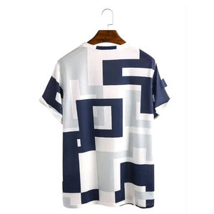 Abstract <b>Geometric</b> Sublimation T-<b>Shirt</b> Breathable Quick Dry Sportswear Harajuku Streetwear Style Premium Men <b>Shirts</b> - Product Image 2