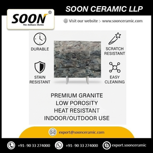 SOON CERAMIC LLP Marbre COSMIC BLACK LEATHER Calcite Grande dalle polie Design moderne écologique Modèle 3D pour mur de salon - Product Image 6