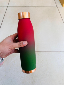 Dual Tone Gradient Copper <b>Water</b> <b>Bottle</b> Matte Finish Reusable Wellness Hydration Flask Modern Lifestyle Drinkware Gift - Product Image 2