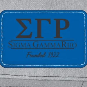 หมวกแก๊ป Sigma Gamma Rho ปักลายหนังสีเทา หมวกเบสบอลตาข่ายสำหรับสตรี ปรับขนาดได้ สไตล์ลำลอง สำหรับชมรมนักศึกษากรีก  แบบสั่งทำพิเศษ - Product Image 4