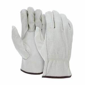 Gants de conduite en cuir de vachette grainé de haute performance, résistants à l'abrasion et à la chaleur, pour travaux lourds et jardinage, gants de sécurité pour les mains - Product Image 1