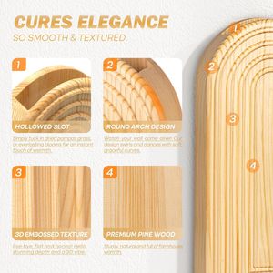 Set di 2 Vasi da Parete in Legno di Pino Rustico, Migliori Fioriere Sospese Boho Chic per Piante da Interno, Decorazione Rustica per la Casa - Product Image 4