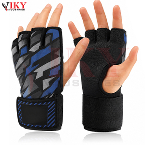 Nouveauté : Bandages rembourrés OEM bleus et gris à imprimé graphique avec longue bande élastique pour le boxe et le MMA - Product Image 2