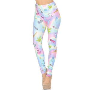 High Waist Women's Yoga Leggings Quick Dry Seamless Full Length Polyester Jogging Pants with OEM Service - Product Image 3