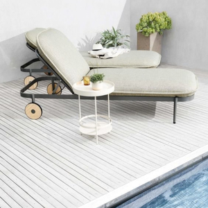 Chaise longue réglable en aluminium, élégante et inclinable, pour patio, piscine, jardin, résistante à l'eau et aux UV, pour usage extérieur - Product Image 3
