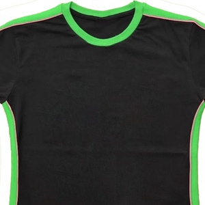 Camiseta de Manga Raglán Rosa y Verde de Alta Calidad para Mujer, Cuello Redondo, Corte Regular, Informal, de Jersey, Spandex, Ecológica - Product Image 2