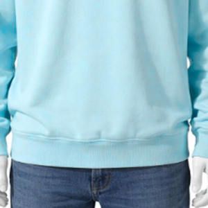 Sweat-shirt personnalisé pour homme, col rond, 100% coton molletonné, coupe ample, couleur unie, épaules tombantes, col et poignets côtelés - Product Image 5