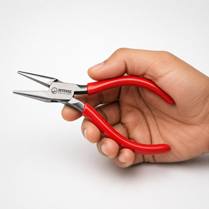 Pince à bec long professionnel en acier inoxydable, outil de précision pour l'enroulement de fil, avec poignée en PVC pour le bricolage - Product Image 4