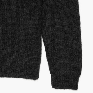 Sudadera con capucha de mohair personalizada para hombre y mujer, jersey de punto oversize, suéter de mohair, sudadera corta de punto esponjoso con rayas - Product Image 4