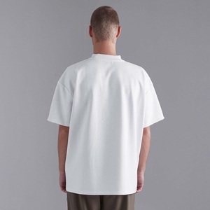 ใหม่ออกแบบที่กําหนดเองเสื้อ t men 'เสื้อยืดเสื้อยืด streetwear ขนาดใหญ่ซี่โครงคอเสื้อยืดผ้าฝ้ายหนาสําหรับชาย - Product Image 6