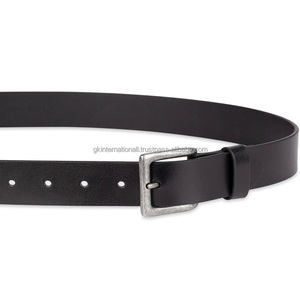 Ceinture en cuir pleine fleur personnalisée, style décontracté, en cuir de vachette, design rétro, pour affaires et occasions décontractées, avec boucle ardillon en laiton antique argenté. - Product Image 5