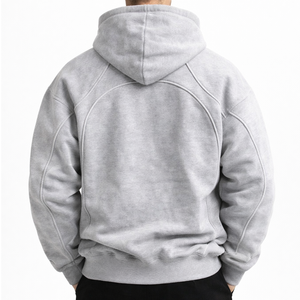 เสื้อฮู้ดดี้ผู้ชายพรีเมียม ผ้าฝ้ายฟลีซ ทรงโอเวอร์ไซส์ สไตล์สตรีทแวร์ หนานุ่ม ดีไซน์แขนเสื้อแบบแร็กแลน รับผลิตตามแบบ พร้อมสกรีนโลโก้ OEM - Product Image 2