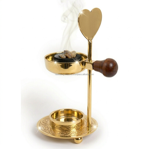 ชุดคอลเลคชั่นพรีเมียม ขาตั้งเตาทองเหลืองปรับระดับความสูงได้ ใช้ได้ทั้งฤดูใบไม้ผลิและฤดูร้อน ทนทาน เป็นมิตรกับสิ่งแวดล้อม ทำจากวัสดุธรรมชาติ 100% - Product Image 1