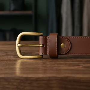 Premium Genuine Leather <b>Belts</b> <b>for</b> Men Custom Logo Fashion Formal and Casual Wear from Divine International - Product Image 4