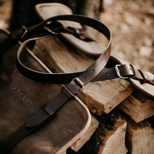 Sac en cuir pour le transport et le rangement du bois de chauffage, idéal comme cadeau - Product Image 5